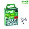 Spax Sheet Metal Screw, #6 x 1-1/4 in, Zinc Plated Flat Head 4101010350322
